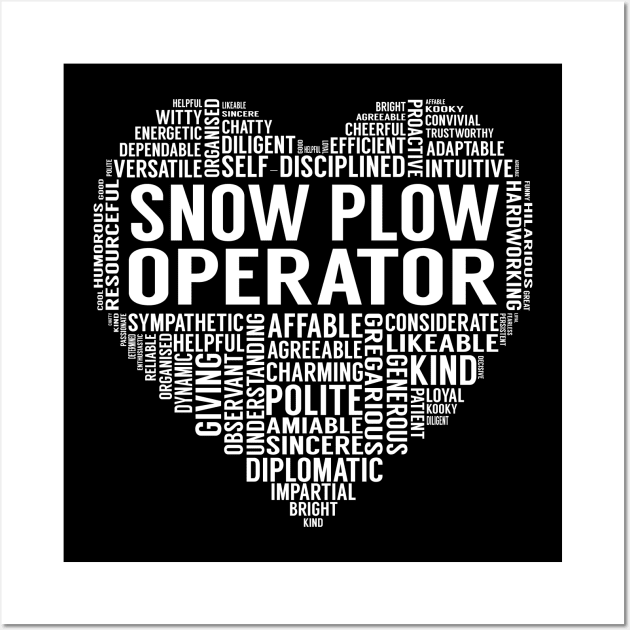 Snow Plow Operator Heart Wall Art by LotusTee